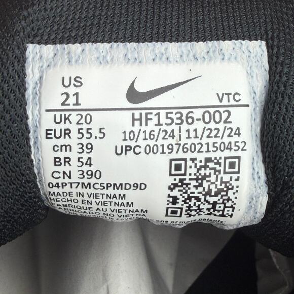Men\'s Size 21 Nike Air Zoom Pegasus 41 Black/White Running Shoes HF1536-002 main image 5